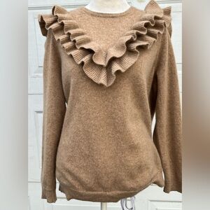 Women Charter club 100% cashmere sweater Tan XL crew neck